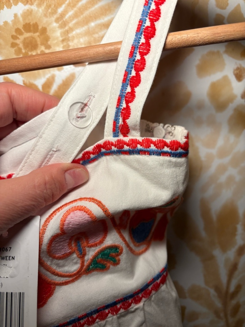Boutique Embroidered Sundress | Colorful Boho Resort Mini Dress 7/8 - Picture 8 of 8